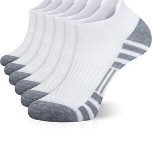 White and Gray Men's Athletic Socks